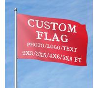 Drapeau Personnalisé & Bannière Personnalisé - Faites Votre Propre Drapeau/Bannière Personnalisés, Ajoutez Votre Logo/Texte/Photo pour la décoration de jardin extérieur - 2x3 Ft - Simple Face