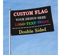 Drapeau Personnalisé & Bannière Personnalisé - Faites Votre Propre Drapeau/Bannière Personnalisés, Ajoutez Votre Logo/Texte/Photo pour la décoration de jardin extérieur - 5x8 Ft - Double Face