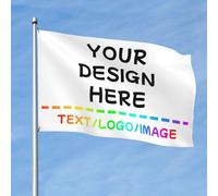 Drapeau Personnalisé & Bannière Personnalisé - Faites Votre Propre Drapeau/Bannière Personnalisés, Ajoutez Votre Logo/Texte/Photo pour la décoration de jardin extérieur - 2x3 Ft - Simple Face