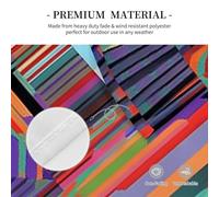 Drapeau personnalisé - Décorations d'hiver uniques pour la maison et le jardin, parfait pour une utilisation en extérieur et en intérieur, futurisme dystopique coloré