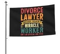 Drapeau Personnalisé Drapeaux Avocat Spécialisé En Divorce, Car « Freakin Miracle Worker » N'Est Pas Un Métier Officiel Résistants Aux Intempéries Suspendus Fanion Pour Bar Jardin 90X150Cm