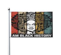 Drapeau Personnalisé Drapeaux Je Suis Une Femme Du Mois De L'Histoire Des Noirs Résistants Aux Intempéries Bannière Extérieure Pour Bar Balcon Manif 90X150Cm