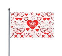 Drapeau Personnalisé Drapeaux Le Jour De L'Amour L'Amour N'Est Pas Annulé Renforcé Suspendus Fanion Pour Décorations Bar Anniversaire 90X150Cm