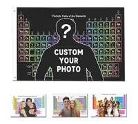 Drapeau Personnalisé - Formats 2×3/3×5/4×6/5×8 FT, Créez votre propre drapeau, Tableau périodique des éléments recto-verso, Idéal pour la décoration