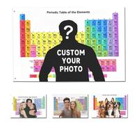 Drapeau Personnalisé - Formats 2×3/3×5/4×6/5×8 FT, Créez votre propre drapeau, Tableau périodique des éléments recto-verso, Idéal pour la décoration