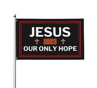 Drapeau Personnalisé, J'Aime Jésus-Christ Jésus Que Dieu Bénisse Mon Amérique Couleurs Vives Suspendus Fanion Pour Décoration Balcon Drapeaux 90X150Cm