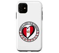 Drapeau péruvien « Proud and Lucky to Be » en Forme de cœur Coque pour iPhone 11