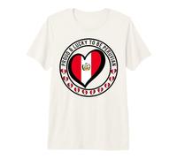 Drapeau péruvien « Proud and Lucky to Be » en Forme de cœur T-Shirt Haut de Gamme