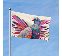 Drapeau pigeon coloré 0,9 x 1,5 m avec œillets pour printemps, été, automne, hiver, extérieur et intérieur, drapeau de jardin double face pour décorations de cour