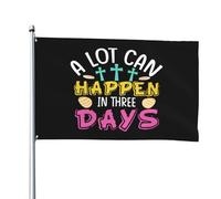 Drapeau Pirate 90X150cm, Beaucoup de choses peuvent se produire en trois jours Renforcé Drapeaux Décoratifs Bannière Extérieure pour Restaurant Anniversaire Jardin