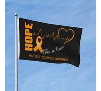 Drapeau Pirate 90X150cm, Espoir de sensibilisation à la scléRoses en plaques Résistant à la Décoloration Drapeaux Double Couture Suspendus Fanion pour Décorations Fête manif