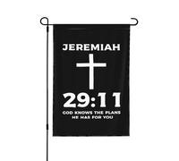 Drapeau Pirate 90X150cm, Jérémie 29 11 Verset Jésus Renforcé Drapeau Personnalisée Bruant pour Balcon Décorations Événements