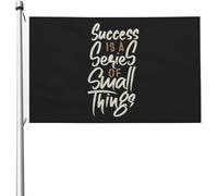 Drapeau Pirate 90X150cm, Le succès est une série de petites choses Personnalisé Drapeaux avec œillets Flags pour Fête Bar Balcon