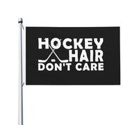 Drapeau Pirate 90X150cm, Les cheveux du hockey s'en moquent Décoratifs Drapeau de Pirate avec œillets Bannière Extérieure pour Extérieur manif Fête