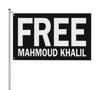 Drapeau Pirate 90X150cm, Libérez Mahmoud Khalil avec œillets Drapeau de Pirate Renforcé Bannière Extérieure pour Bar Extérieur Restaurant