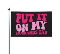 Drapeau Pirate 90X150cm, Mettez-le sur l'onglet de mon mari Décoratifs Drapeaux Résistants aux Intempéries Flags pour Fête Événements Jardin