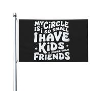 Drapeau Pirate 90X150cm, Mon cercle est si petit que j'ai des enfants Décoratifs Drapeaux Résistants aux Intempéries Bruant pour Jardin manif Décorations