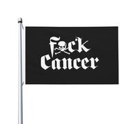 Drapeau Pirate 90X150cm, Putain de cancers Double Couture Drapeau Décoratifs Bannière Extérieure pour Fête Célébration manif