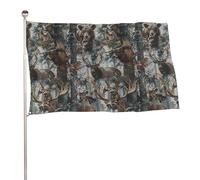 Drapeau Pirate Avec Œillets Drapeaux Chasse Au Camouflage Du Cerf Double Couture Suspendus Fanion Pour Extérieur Décorations Fête 90X150Cm