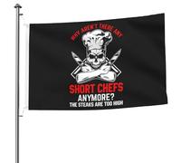 Drapeau Pirate Avec Œillets Drapeaux Chef, Pourquoi N'Y A-T-Il Plus De Petits Chefs ? Les Steaks Sont Trop Hauts. Décoratifs Bruant Pour Manif Jardin Événements 90X150Cm