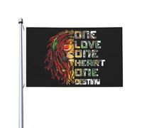 Drapeau Pirate Avec Œillets Drapeaux Lion Rétro Un Cœur, Un Destin Renforcé Bannière Extérieure Pour Restaurant Manif Maison 90X150Cm