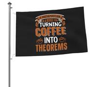 Drapeau Pirate Avec Œillets Drapeaux Un Mathématicien Est Pour Transformer Le Café En Théorèmes Couleurs Vives Bruant Pour Jardin Anniversaire Événements 90X150Cm