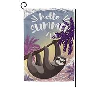 Drapeau Pirate Bonjour paresseux d'été Couleurs Vives Bruant Personnalisée Drapeau de Jardin pour Bar Jardin 30x45cm