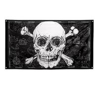 drapeau pirate carte trésor 90x150cm noir - boland 74108 Blanc G