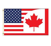 Drapeau Pirate Combinaison Polyester Usa/Canada Weather Resistant Garden Flag Couture Double Face Flag Pour Jardin Intérieur Saisonnière 3X5Ft