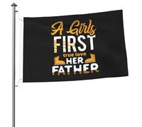 Drapeau Pirate Couleurs Vives Drapeaux Le Premier Véritable Amour D'Une Fille Pour Son Père Avec Œillets Bannière Extérieure Pour Anniversaire Célébration Décorations 90X150Cm