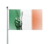 Drapeau Pirate Couleurs Vives, Irlande Drapeau Irlandais Signe De Paix Résistants Aux Intempéries Bruant Pour Manif Restaurant Drapeaux 90X150Cm