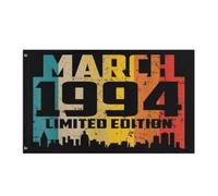 Drapeau Pirate Décoratifs Drapeaux Édition Limitée Mars 1996 Vintage 30E Anniversaire Personnalisé Bannière Extérieure Pour Décorations Balcon Extérieur 90X150Cm