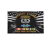 Drapeau Pirate Double Couture Drapeaux Ancien Combattant De L'Escadron Américain Tab Wing Et Cib De L'Opération Tempête Du Désert Personnalisé Suspendus Fanion Pour Jardin Fête 90X150Cm