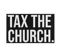 Drapeau Pirate Double Couture Drapeaux Taxer L'Église, Lutter Contre La Religion Et Gouverner Décoratifs Suspendus Fanion Pour Jardin Anniversaire Événements 90X150Cm