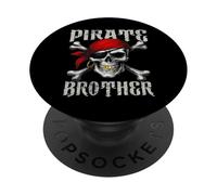 Drapeau Pirate et tête de Mort Jolly Roger pour Halloween PopSockets PopGrip Adhésif