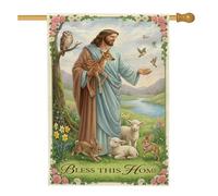Drapeau Pirate Jésus Nature Cerf Fantastique Lapin Drapeaux Avec Œillets Renforcé Suspendus Fanion Pour Célébration Anniversaire Manif 70X102Cm