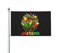 Drapeau Pirate Juneteenth Mois De L'Histoire Des Noirs : Le Poing Tournesol Weather Resistant Drapeau Décoration Bannière Pour Saisonnière L'Extérieur Célébrations 3X5Ft