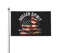 Drapeau Pirate L'Esprit Du Football Américain Weather Resistant Drapeau Personnalisé Garden Flag Pour Decor Saisonnière Célébrations 3X5Ft