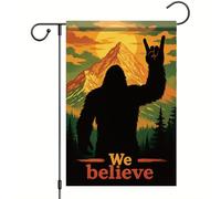 Drapeau Pirate Nous Croyons Au Coucher De Soleil Sur La Montagne Drapeaux Résistant À La Décoloration Personnalisée Bannière Extérieure Pour Événements Bar Anniversaire 70X102Cm