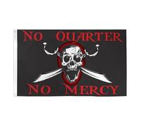 Drapeau Pirate Pas De Quartier, Pas De Pitié Décoratifs Garden Flag Protection Uv Flag Pour Intérieur Bar L'Extérieur 3X5Ft