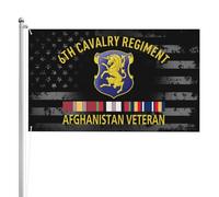 Drapeau Pirate Personnalisé Drapeaux 6E Régiment De Cavalerie, Vétéran D'Afghanistan Renforcé Bruant Pour Célébration Bar Extérieur 90X150Cm