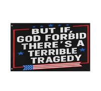 Drapeau Pirate Personnalisé Drapeaux Mais Si Dieu Nous En Préserve, Une Terrible Tragédie Se Produira. Résistants Aux Intempéries Bruant Pour Restaurant Événements Décorations 90X150Cm