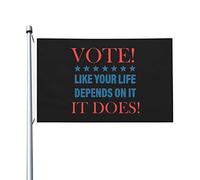 Drapeau Pirate Personnalisé Drapeaux Votez Comme Si Votre Vie En Dépendait, Car C'Est Le Cas Pour Les Élections. Résistants Aux Intempéries Bannière Extérieure Pour Jardin Manif 90X150Cm