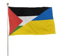 Drapeau Pirate Renforcé Drapeaux Palestine Et Ukraine Couleurs Vives Suspendus Fanion Pour Événements Jardin Restaurant 90X150Cm