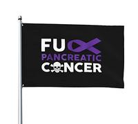 Drapeau Pirate Renforcé Drapeaux Putain De Cancer Du Pancréas Décoratifs Bruant Pour Décorations Anniversaire Intérieur 90X150Cm