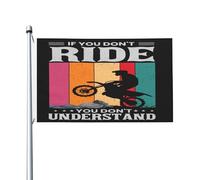 Drapeau Pirate Renforcé Drapeaux Si Vous Ne Conduisez Pas, Vous Ne Comprenez Pas Le Motard Tout-Terrain Personnalisé Bannière Extérieure Pour Bar Anniversaire Extérieur 90X150Cm