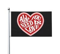 Drapeau Pirate Résistants Aux Intempéries Drapeaux Joyeuses Saint Valentin, Tout Ce Dont Vous Avez Besoin, C'Est De Cœurs D'Amour Double Couture Bannière Extérieure Pour Fête 90X150Cm