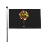 Drapeau Pirate Tournesol Du Mois De L'Histoire Des Noirs De Juneteenth Œillets En Laiton Dans Drapeaux Coutures Doubles Flag Pour Bar Célébrations L'Extérieur 3X5Ft