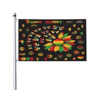 Drapeau Pirate Tournesol Juneteenth Mois De L'Histoire Des Noirs Weather Resistant Flag Œillets Métalliques Drapeaux Pour Jardin L'Extérieur Événements Sportifs 3X5Ft