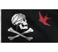 Drapeau Pirates Drapeau Pirate Jack Sparrow Jolly Roger, Navire À Tête De Mort Et Os Croisés Drapeaux Décoratifs D'Extérieur Drapeaux De Bienvenue Outdoor Flags For Salon Dortoir 90x150cm